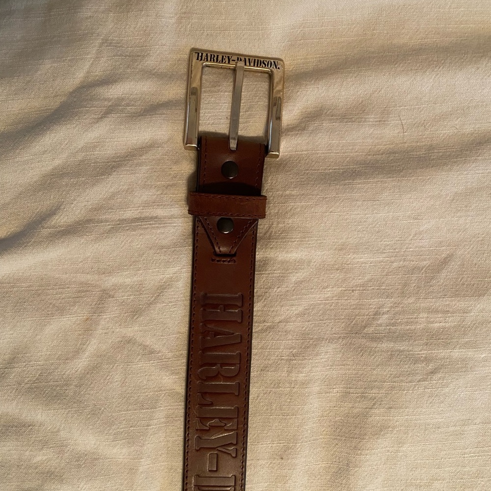 Harley Davidson leather belt size 38 like new